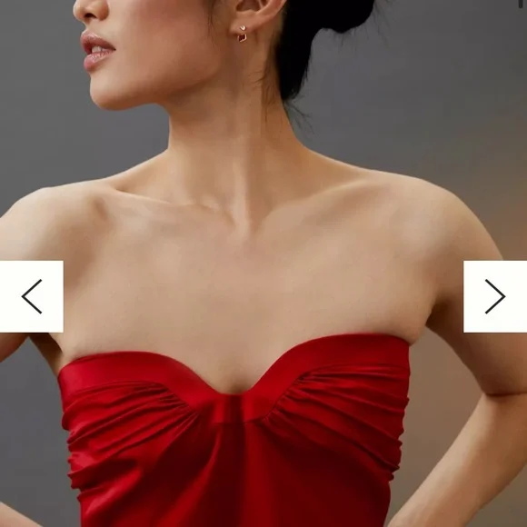 NWOT Anthropologie Mare Mare slim red midi dress - Picture 4 of 10